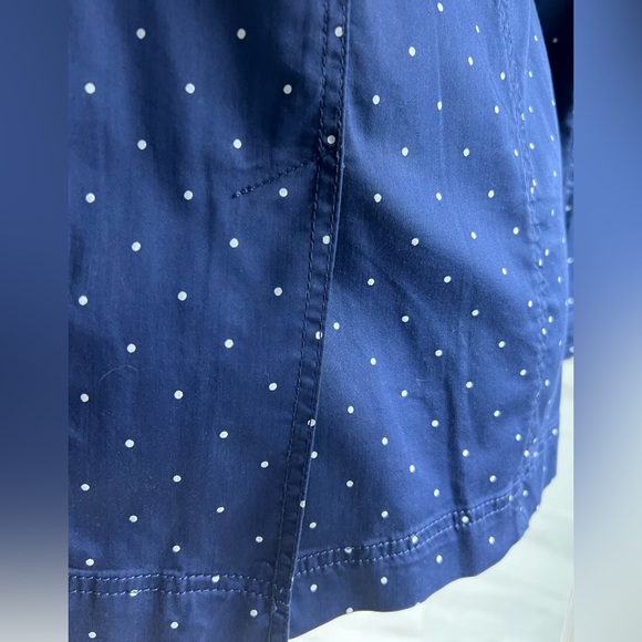 Chico’s Polka Dot Stretch Navy Jacket Blazer - Picture 10 of 12